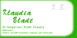 klaudia bladt business card